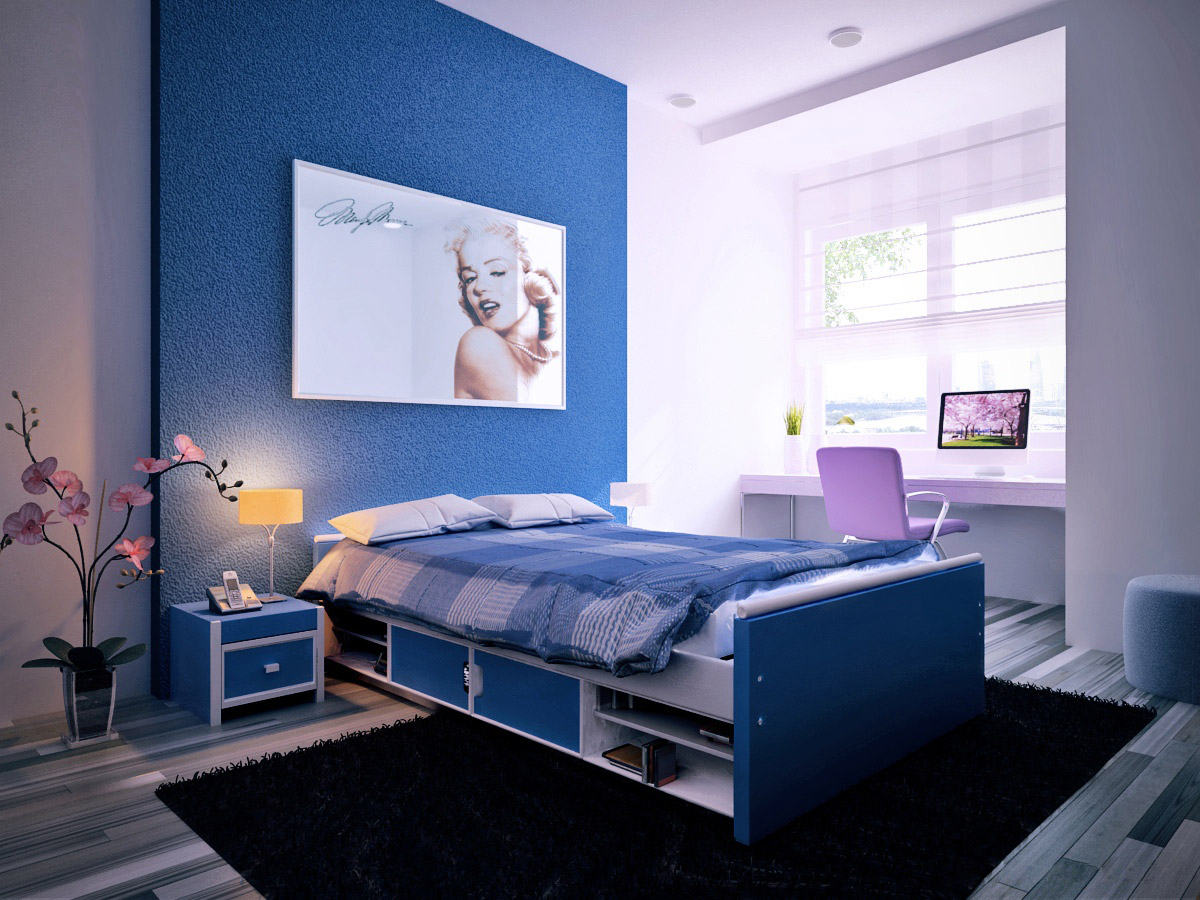 蓝色房间图片_深蓝色房间_蓝色房间对人体的影响